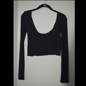 Urban Outfitters black cropped long sleeve